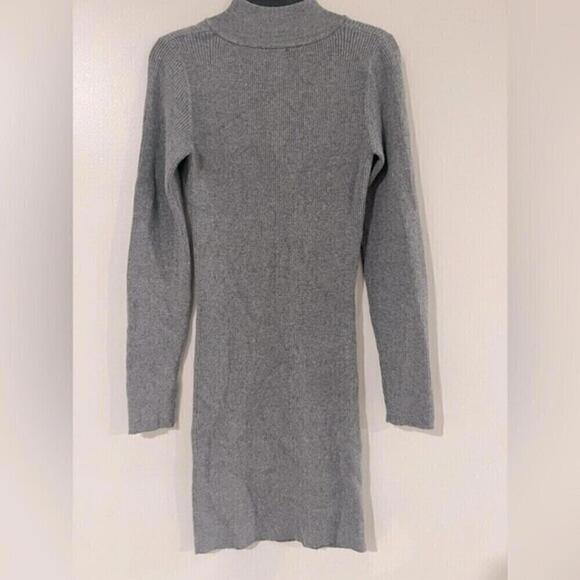 HIPPIE ROSE
Juniors' Quarter-Zip Sweater Dress Grey size S - Picture 5 of 6
